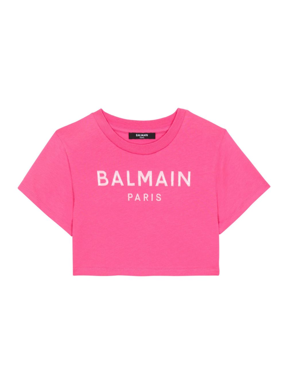 Balmain Kids logo-print cotton t-shirt - Pink