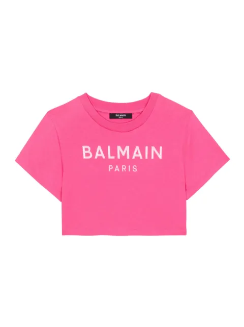 Balmain Kids logo-print cotton t-shirt