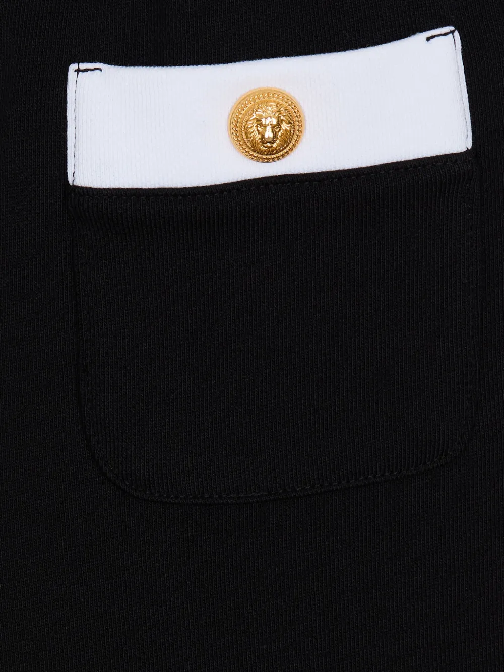BALMAIN TWO-TONE COTTON TROUSERS 