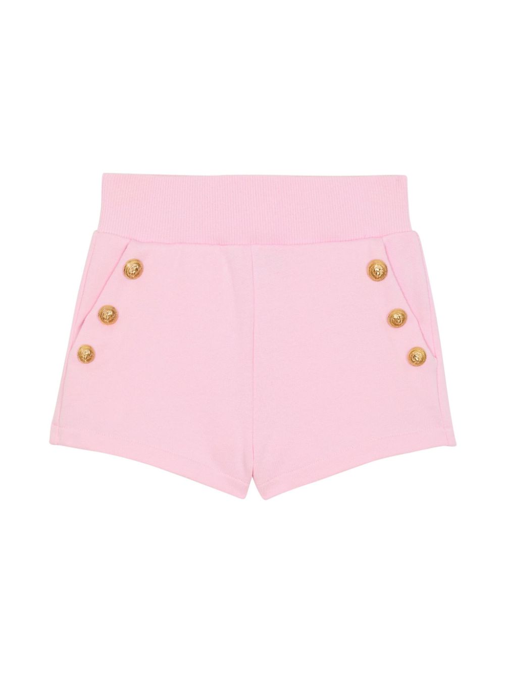 Balmain Kids Katoenen shorts Roze