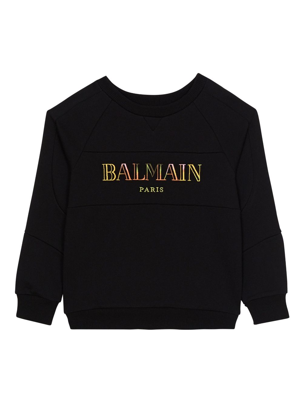 Balmain Kids logo-print cotton sweatshirt - Black