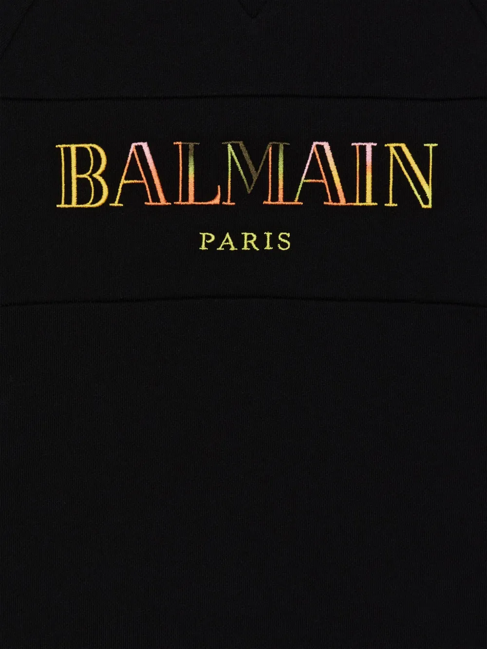 Balmain Kids Katoenen sweater met logoprint Zwart