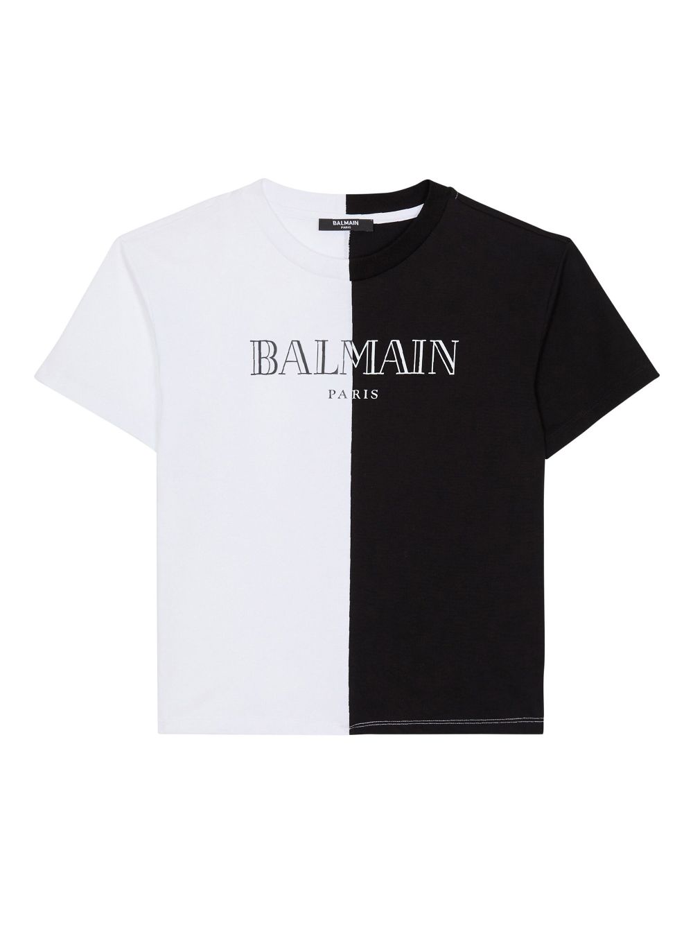 Balmain Kids two-tone cotton t-shirt - White