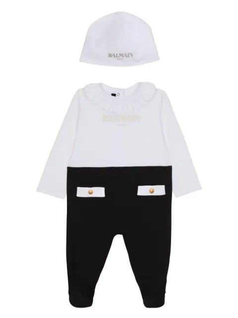 Balmain Kids Conjunto de bebê em algodão