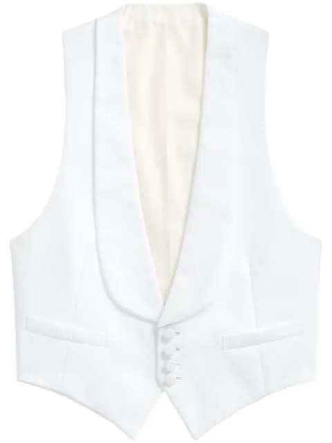 Ralph Lauren Purple Label piqué-weave waistcoat