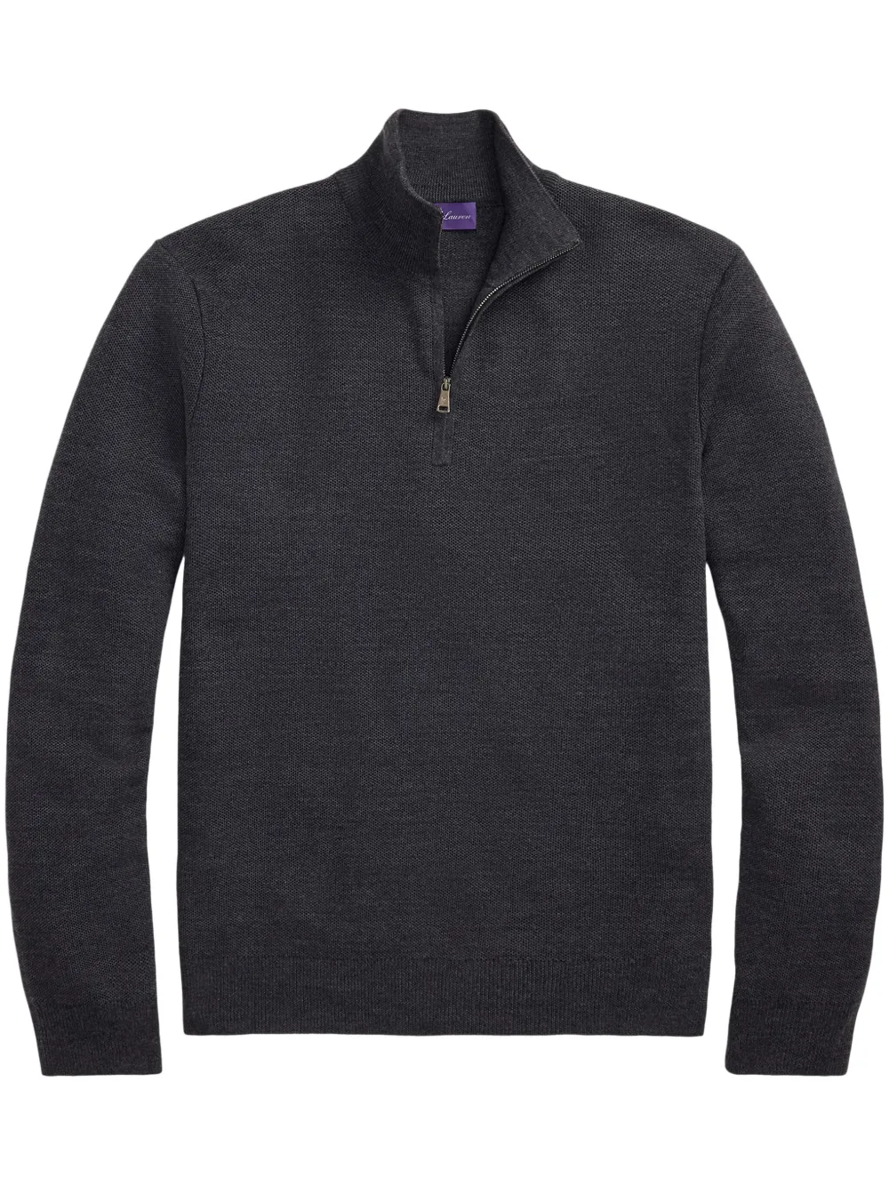 Ralph Lauren Purple Label Trui met halve rits Grijs