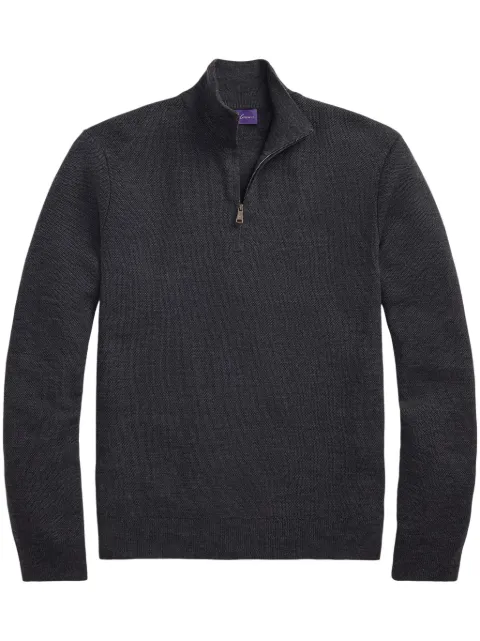 Ralph Lauren Purple Label half-zip wool jumper 