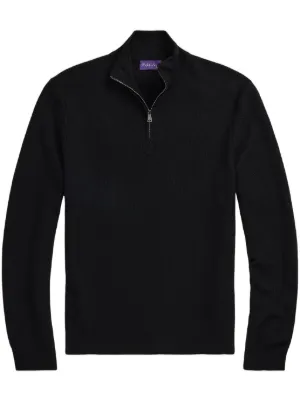 Polo Ralph Lauren half-zip Sweatshirt | Black | FARFETCH IN