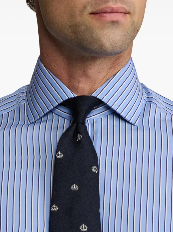Ralph Lauren Purple Label bengal-stripe Poplin Shirt | Blue