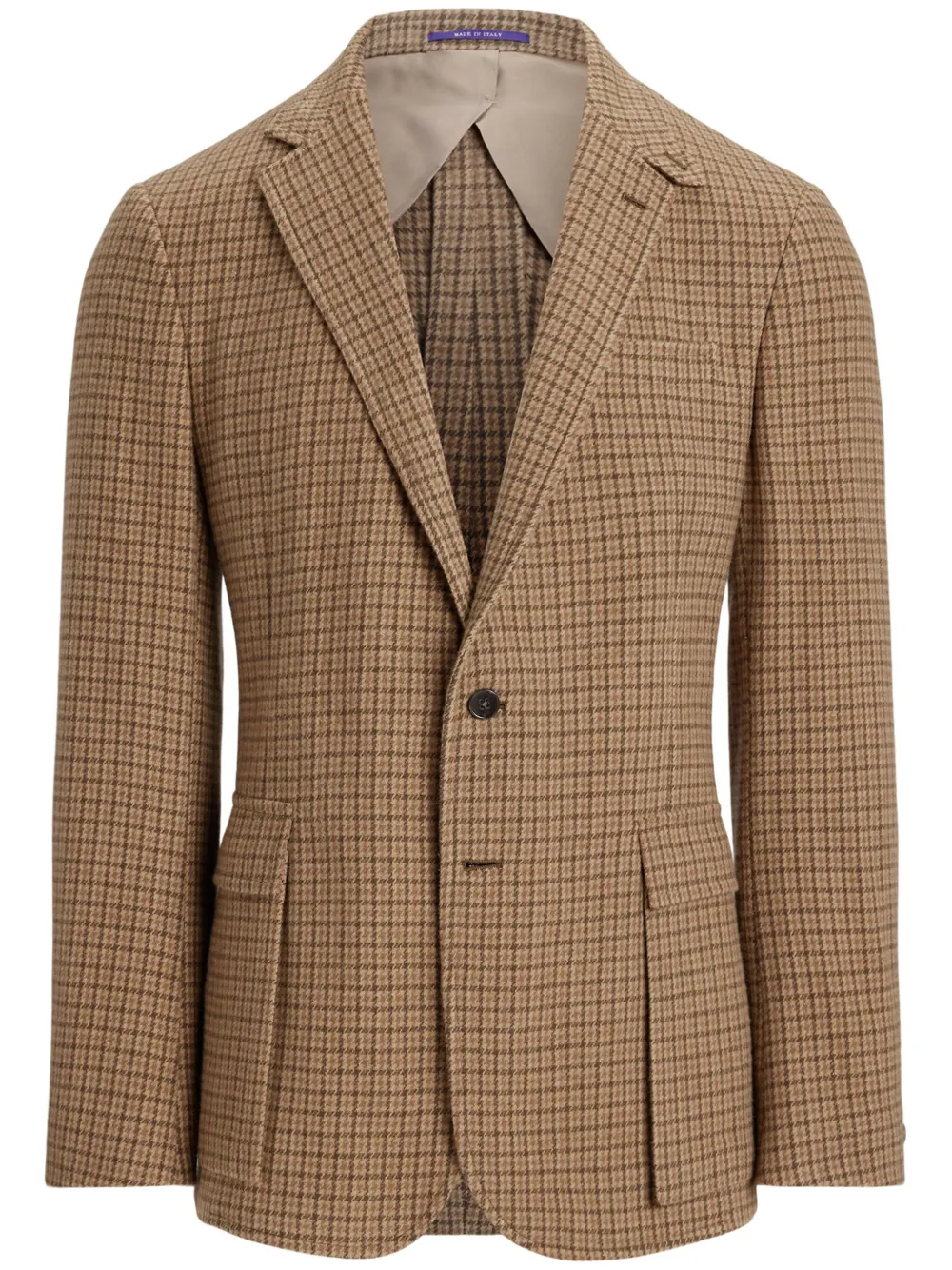 checked single-breasted blazer