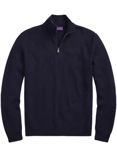 Ralph Lauren Purple Label piqué-weave wool sweater 