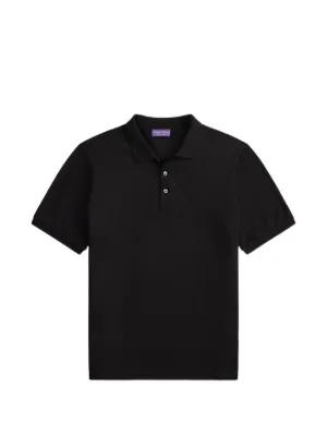 Ralph Lauren Purple Label logo-embroidered Polo Shirt | Black