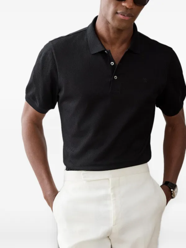Ralph Lauren Purple Label short-sleeve Polo Shirt | Black | FARFETCH
