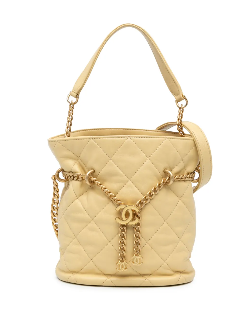 Affordable CHANEL 2021-2024 Mini Lambskin Pending CC bucket bag Women