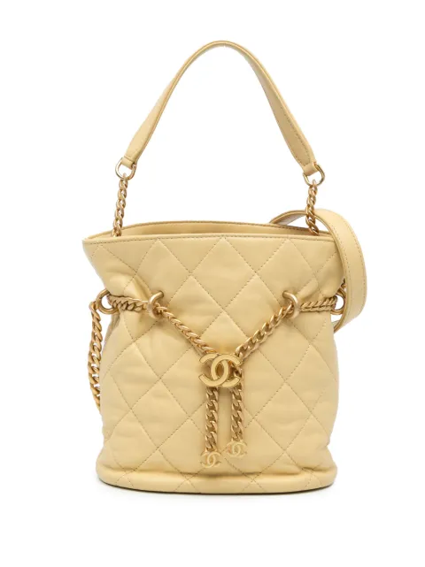 Affordable CHANEL 2021-2024 Mini Lambskin Pending CC bucket bag Women
