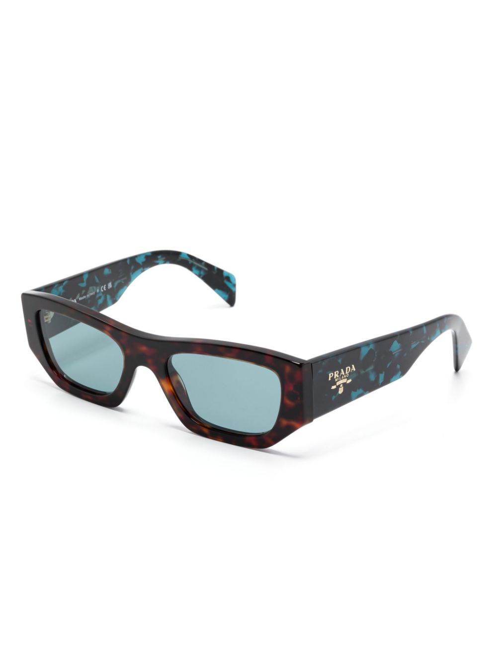 Prada Eyewear Zonnebril met rechthoekig montuur - Bruin