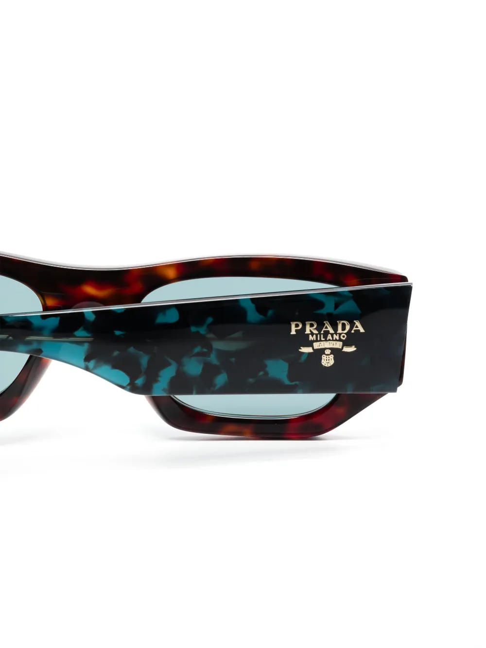 Prada Eyewear Zonnebril met rechthoekig montuur Bruin