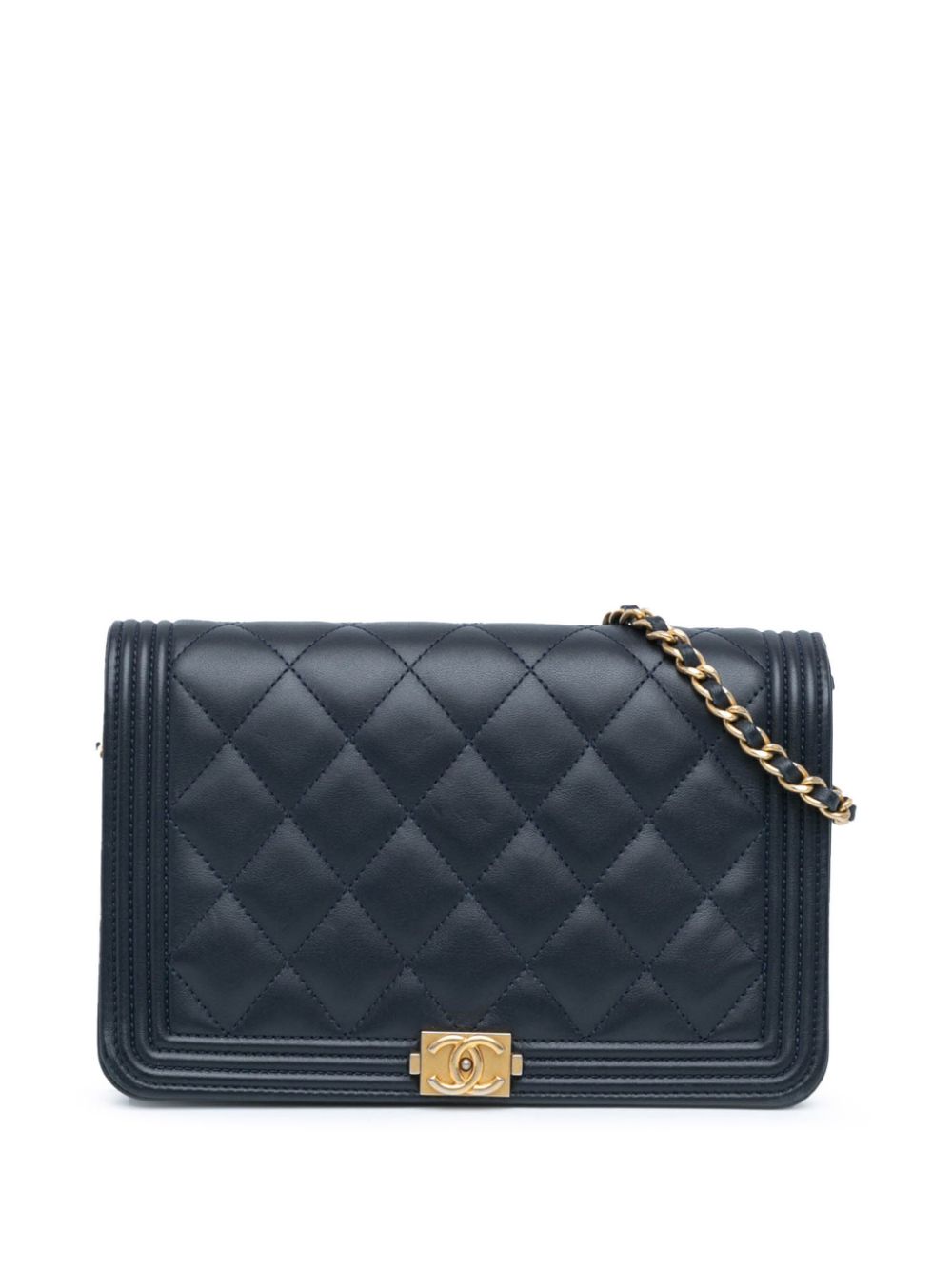 Cheap HOT SALE CHANEL 2018-2019 Quilted Lambskin Boy Wallet On Chain crossbody bag Women