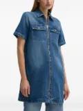 A.P.C. zip-front pocket denim mini dress - Blue