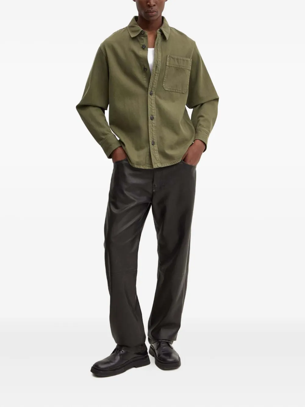 A.P.C. button-up pocket shirt - Groen