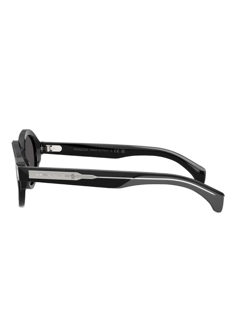 Moncler Eyewear Zonnebril met rond montuur Zwart