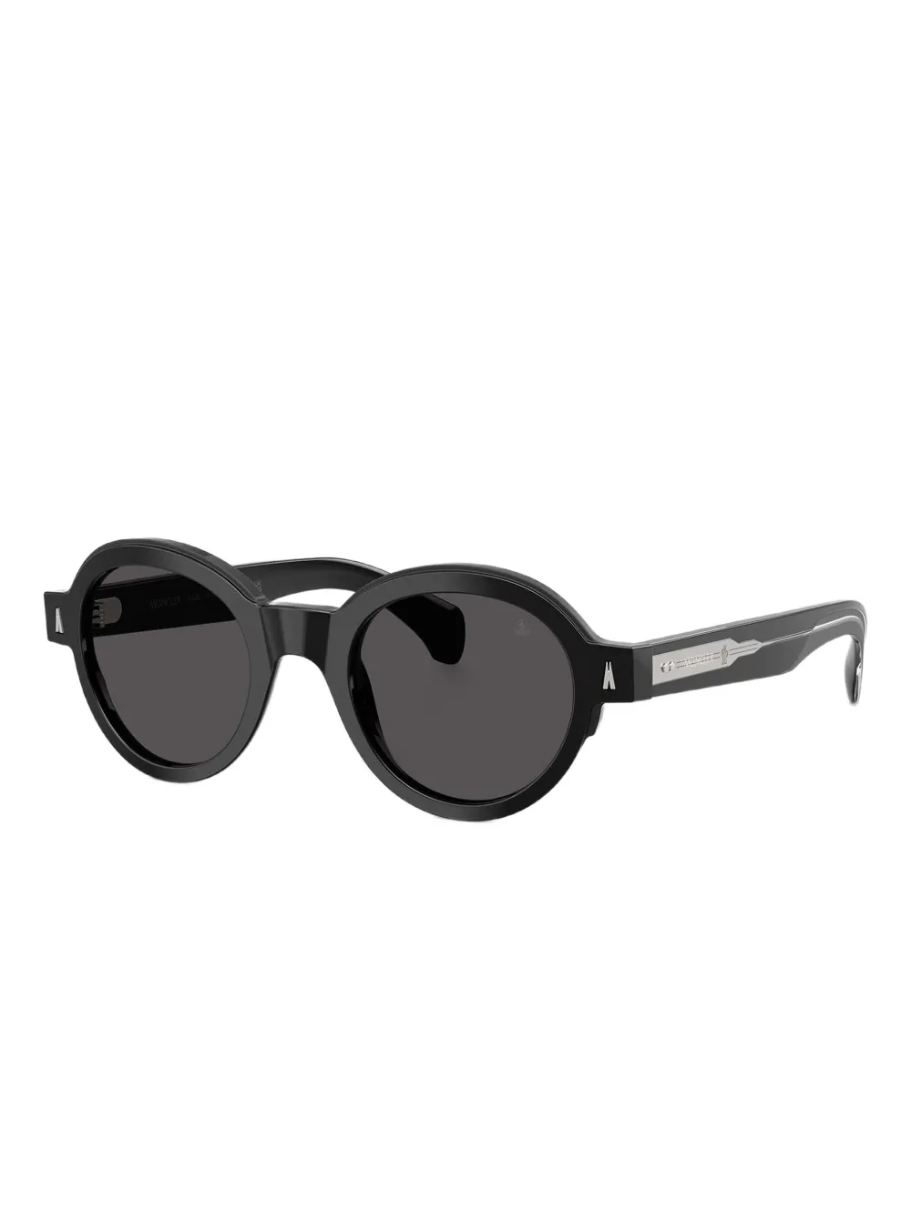 Moncler Eyewear Zonnebril met rond montuur Zwart