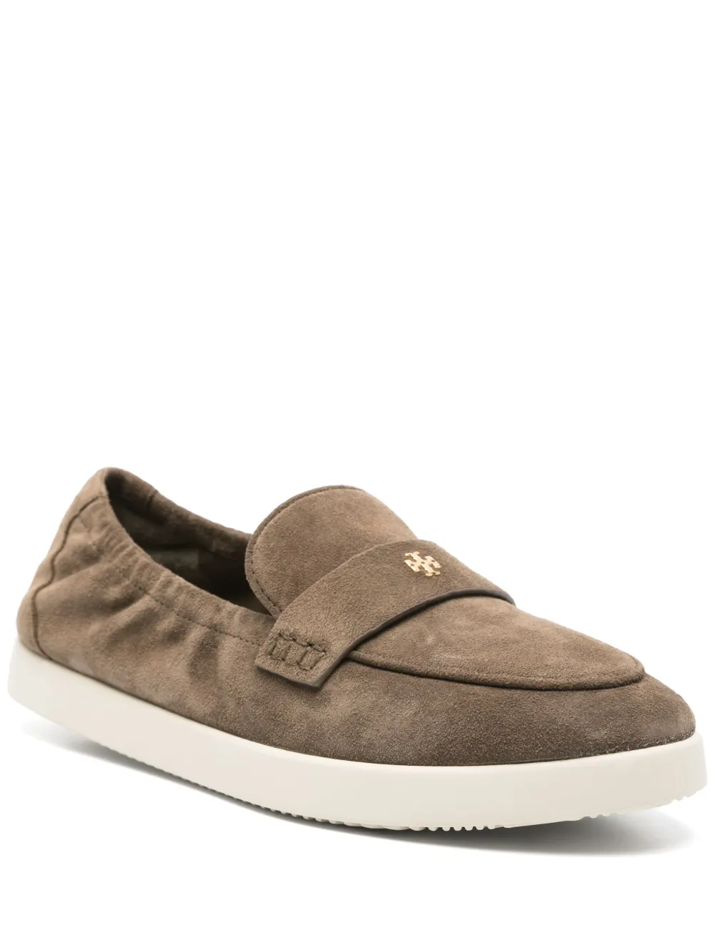 Tory Burch Brown Loafers With Logo Plaque On The Front And Slip-on Design In Brown
