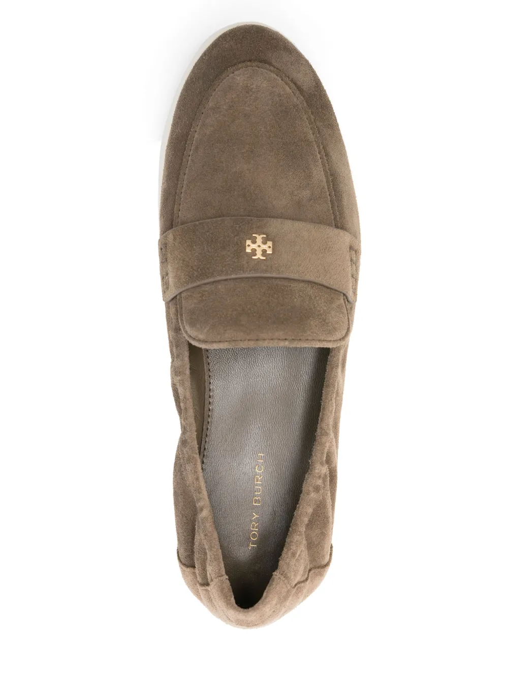 Tory Burch Brown Loafers With Logo Plaque On The Front And Slip-on Design In Brown