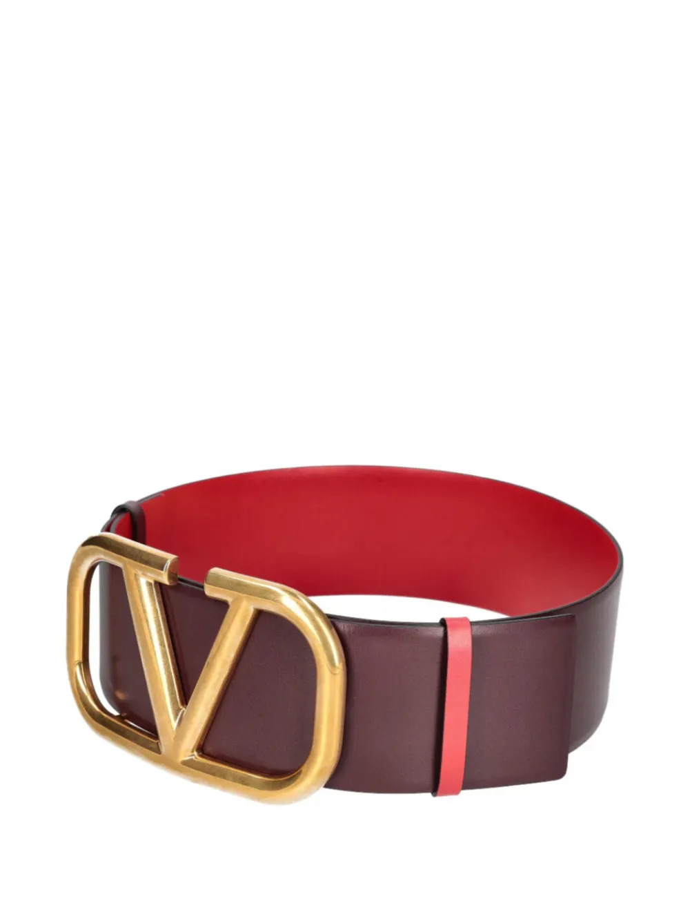 Valentino Garavani VLogo omkeerbare riem Rood