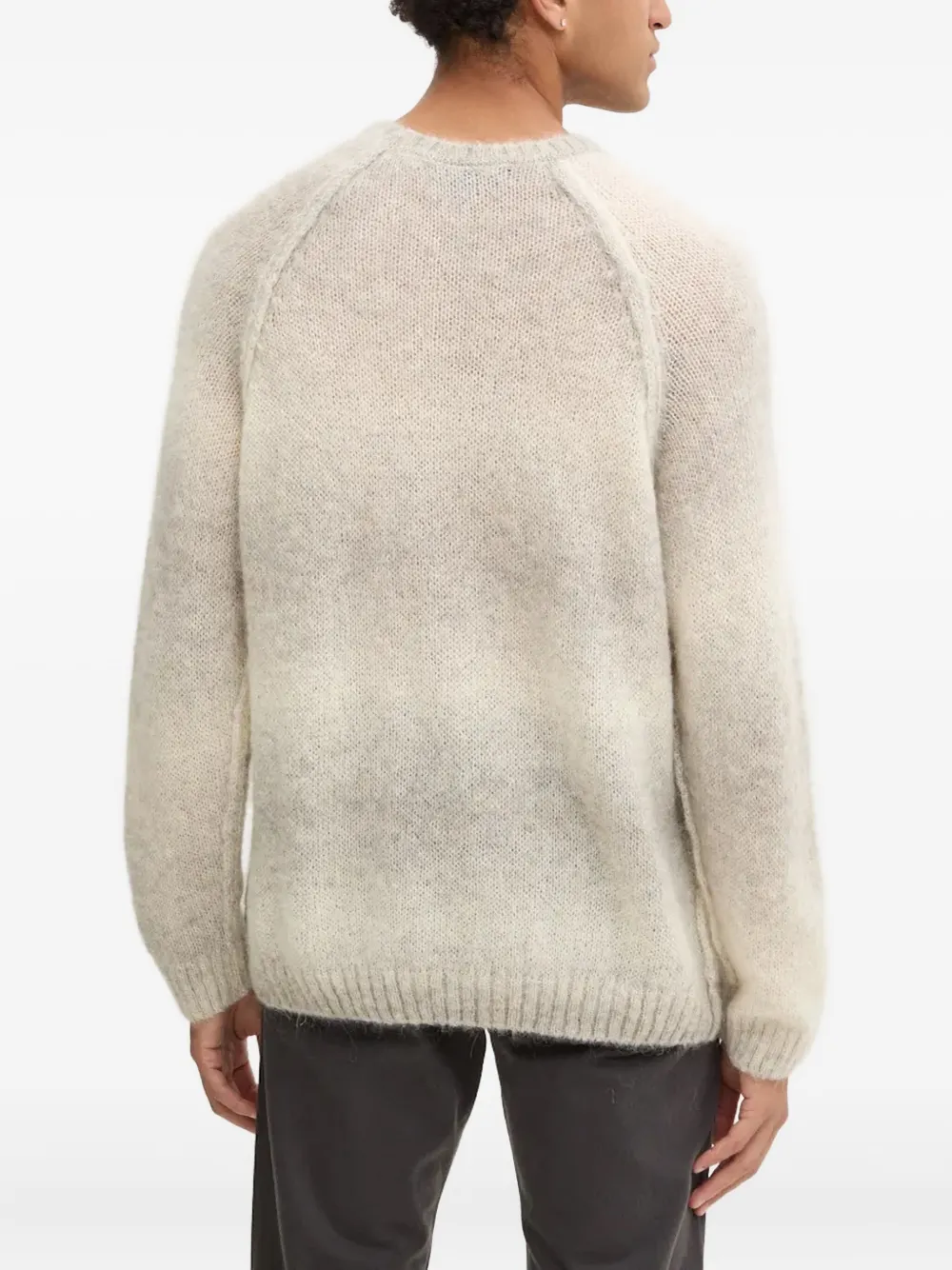 A.P.C. Trui met ronde hals en lange mouwen Beige