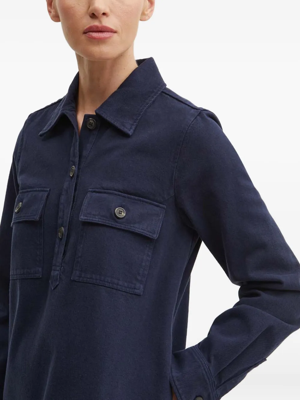 A.P.C. Blousejurk met klepzak Blauw