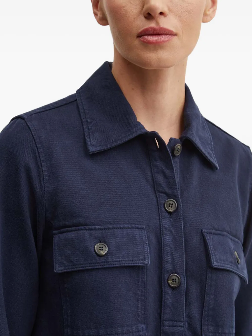 A.P.C. Blousejurk met klepzak Blauw