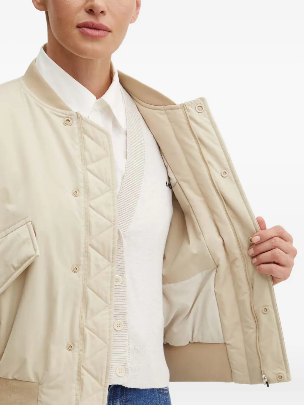 A.P.C. Bomberjack met ritszak Beige