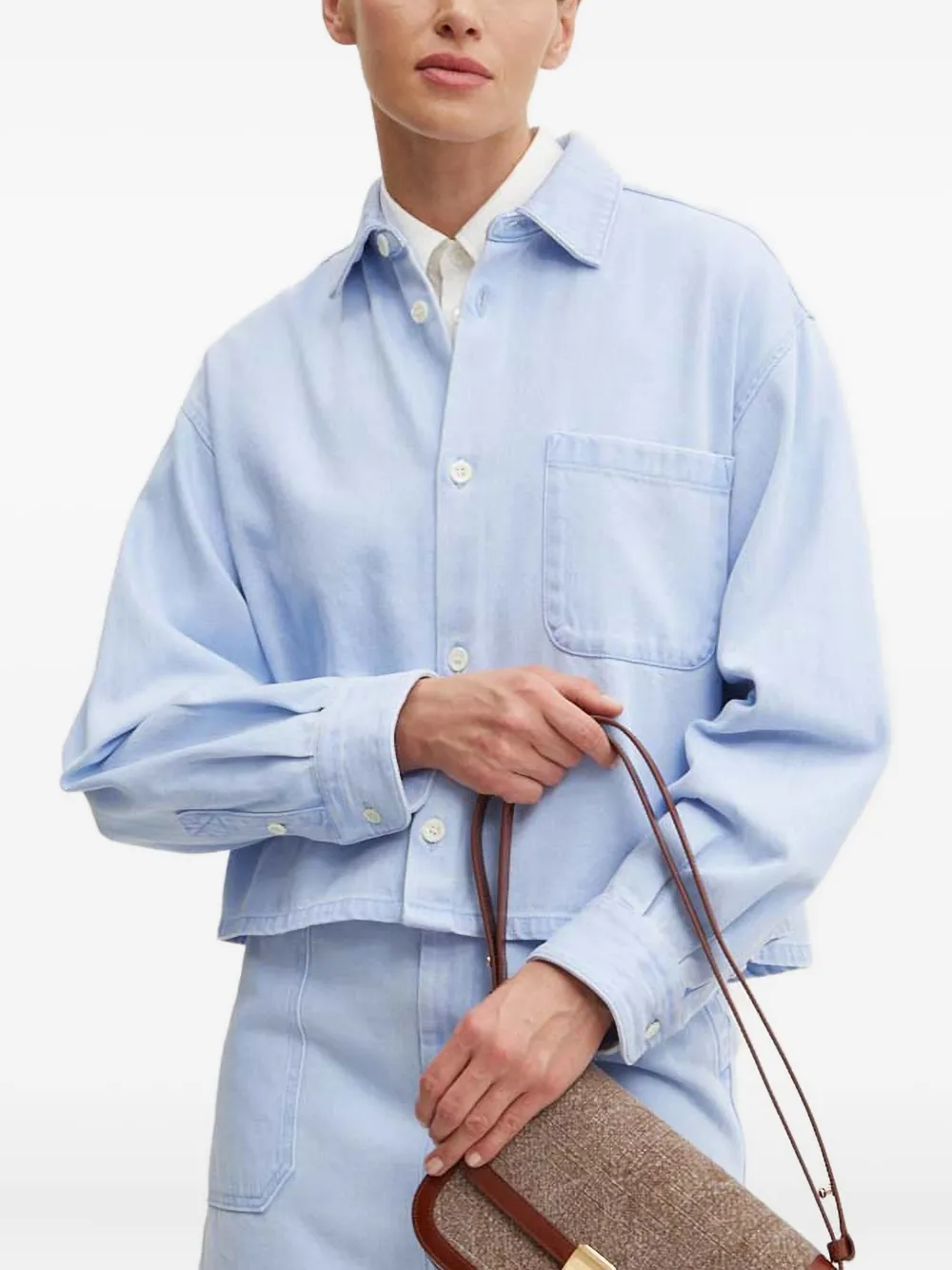 A.P.C. Blouse met zak Blauw