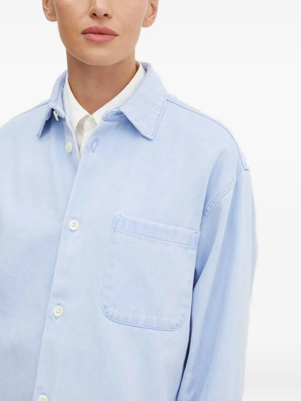A.P.C. Blouse met zak Blauw