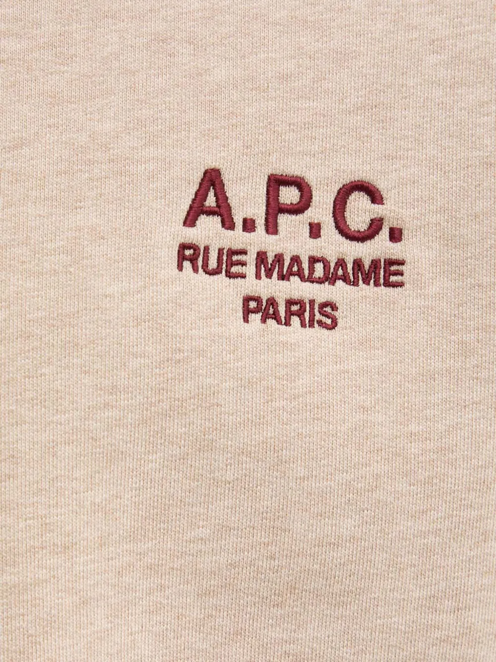 A.P.C. Sweater met ronde hals en borduurwerk Beige