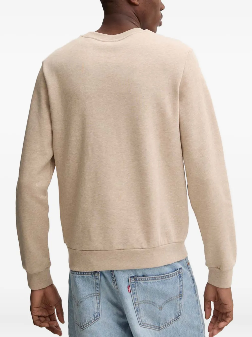 A.P.C. Sweater met ronde hals en borduurwerk Beige