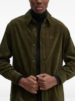 A.P.C. コーデュロイ シャツ | グリーン | FARFETCH JP