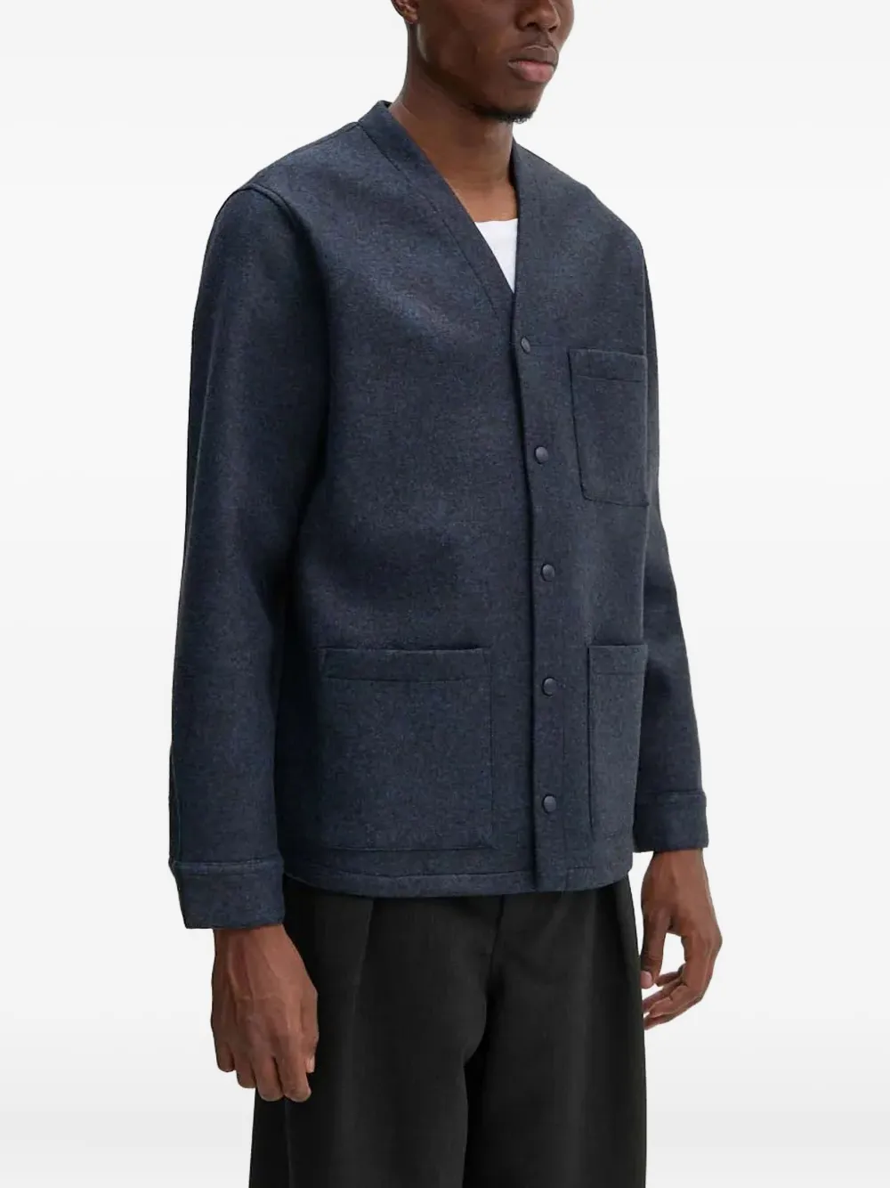 A.P.C. button-fastening patch-pocket jacket | Blue | Image 1
