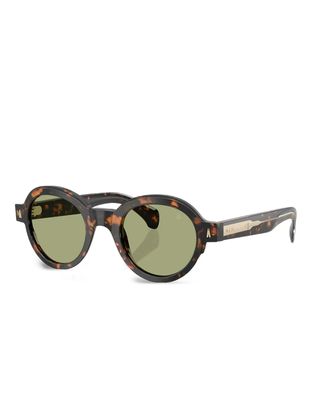 Moncler Eyewear Rondosa zonnebril met rond montuur en schildpadschild design Bruin