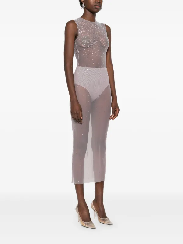 Alex Perry Crystal-embellished Maxi Dress - Purple
