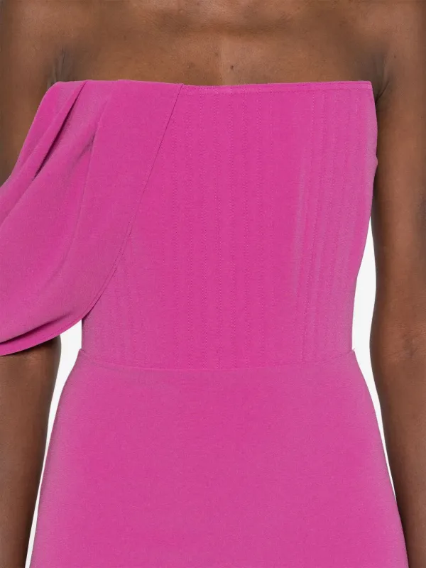 alex perry pink mini dress Alex Perry Crepe Corset Mini Dress