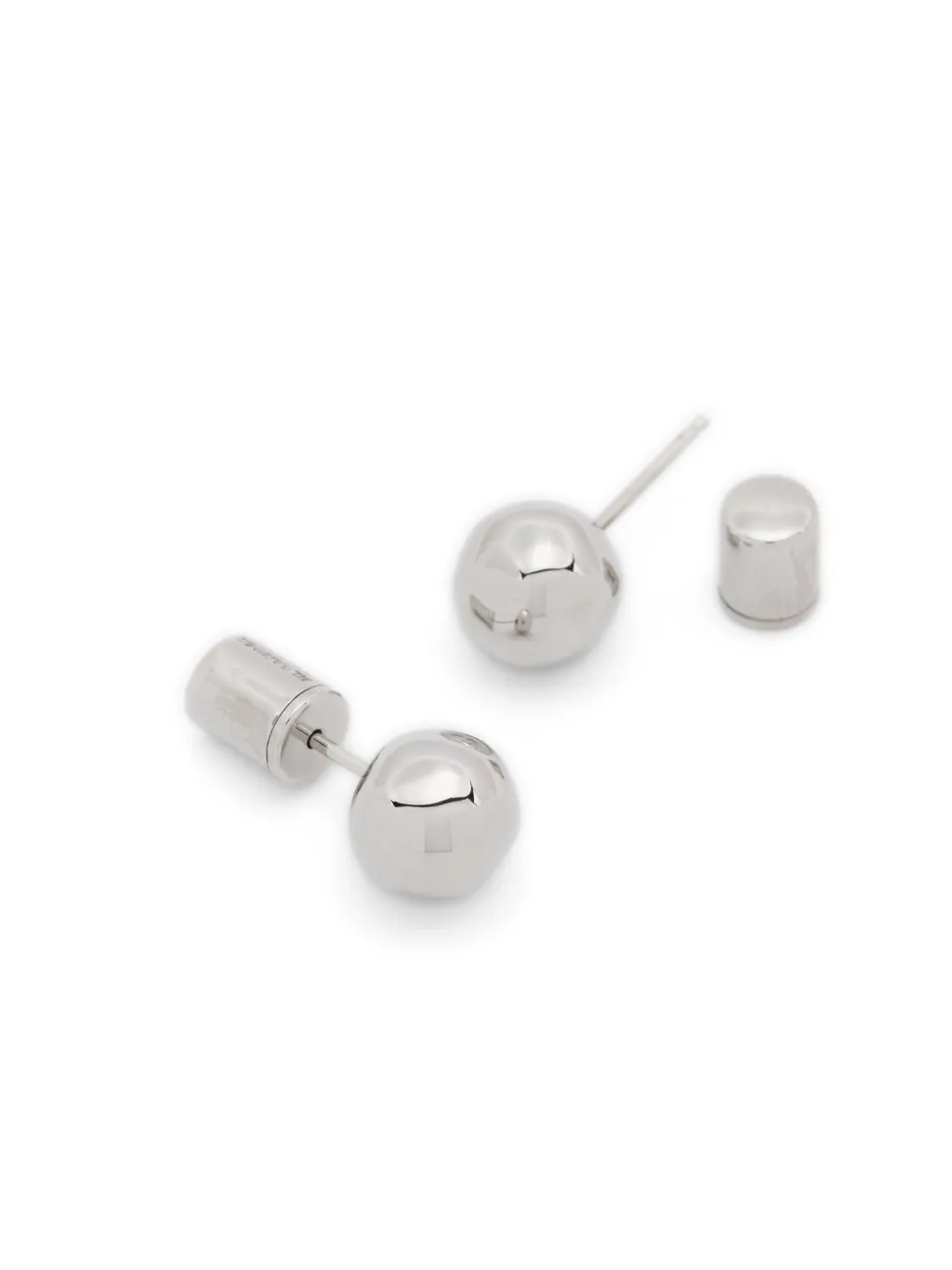 Jil Sander Metallic-finish Earrings In Silver