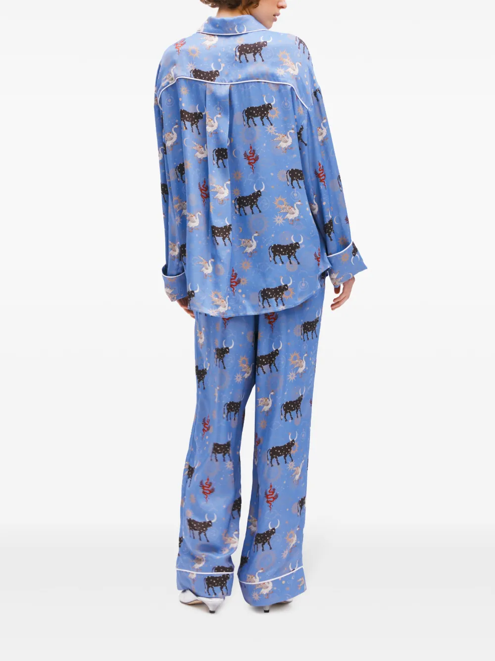 Sleeper Blouse met print - Blauw