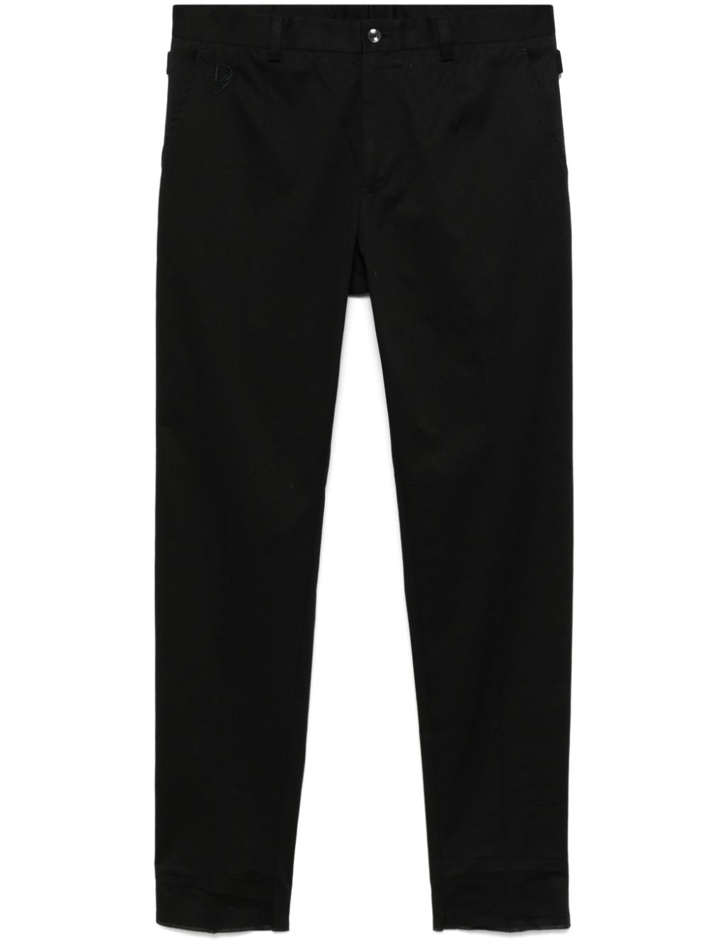 Dolce & Gabbana logo-embroidered trousers - Black