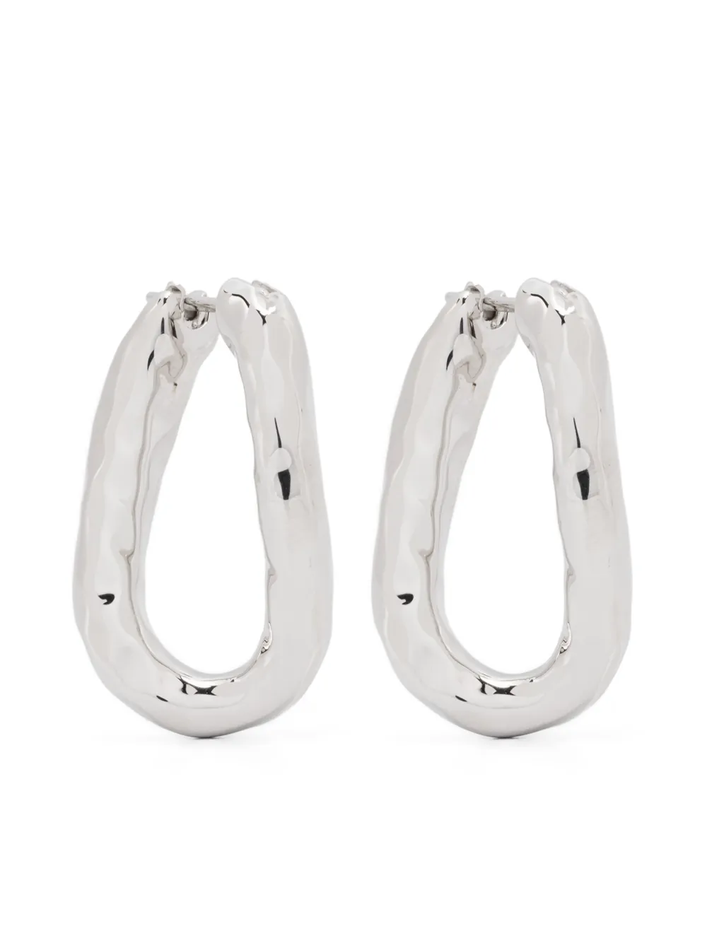 Jil Sander hammered-finish earrings | Silver | Image 1
