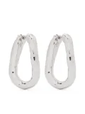 Jil Sander hammered-finish earrings - Silver