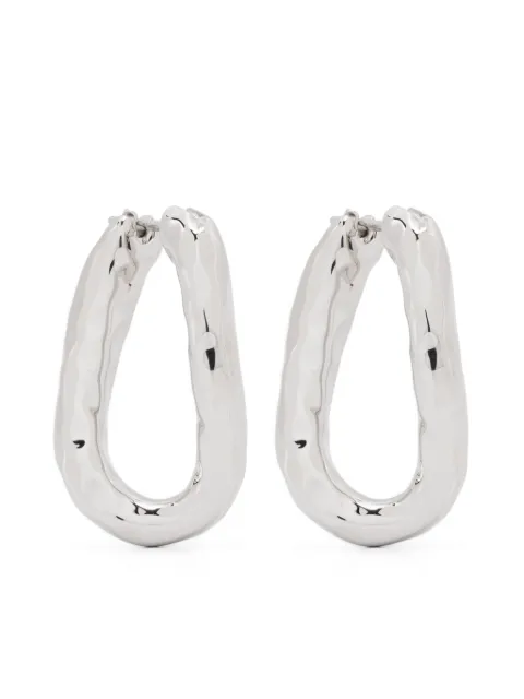 Jil Sander hammered-finish earrings