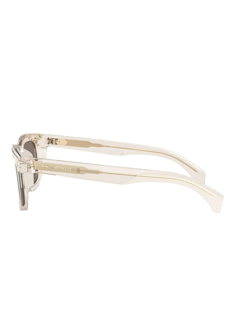 Moncler Eyewear Zonnebril met vierkant montuur Beige