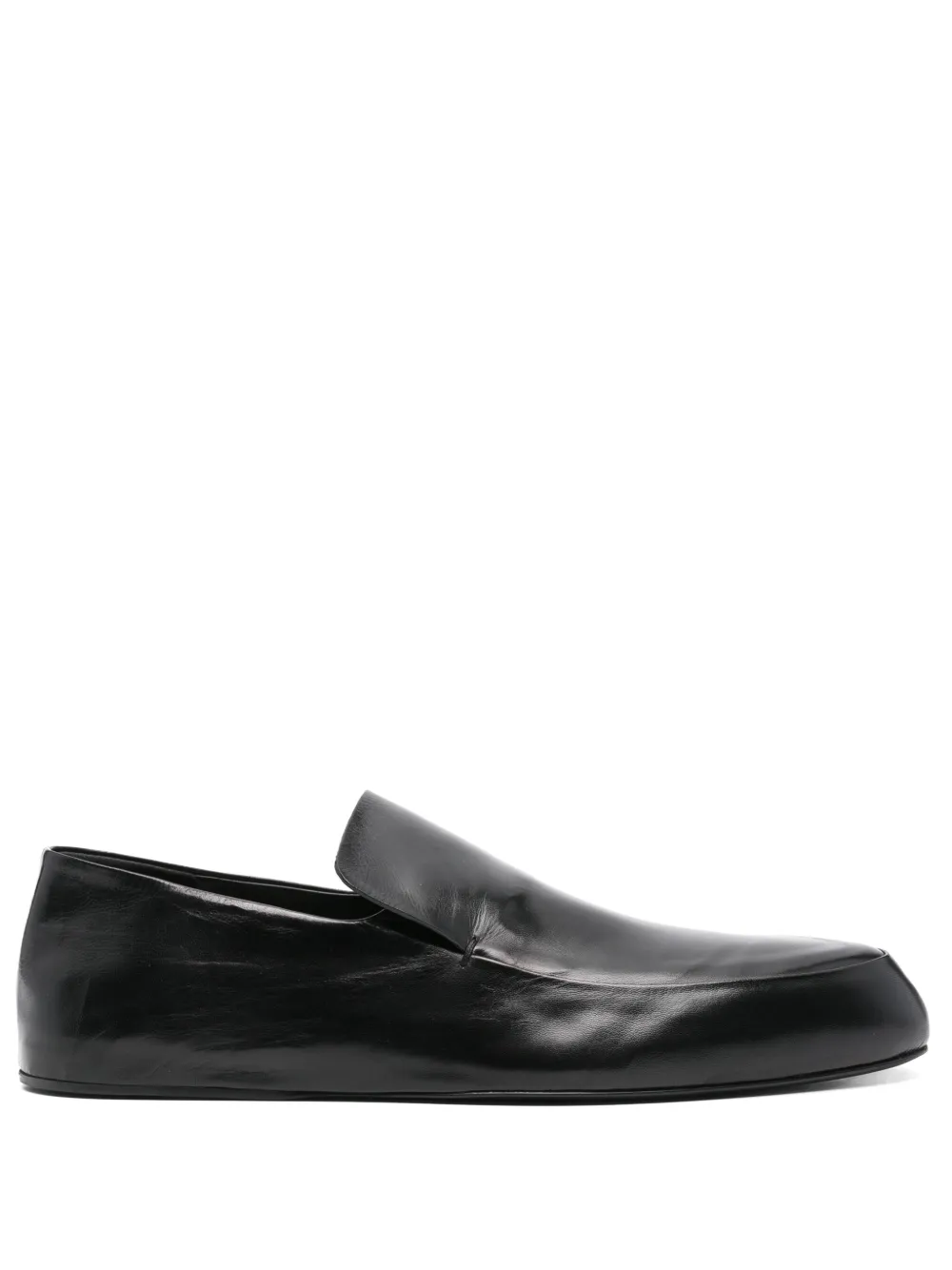 Jil Sander leather loafers Black